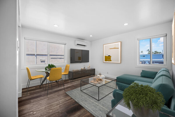 2BR rental in Santa Ana — All New Two Bedroom Two Bath | New Appliances w/ Washer & Dryer | Sparkling White Stone Quartz Countertops w/ New Self-closing Cabinetry & Stainless-steel Refrigerators